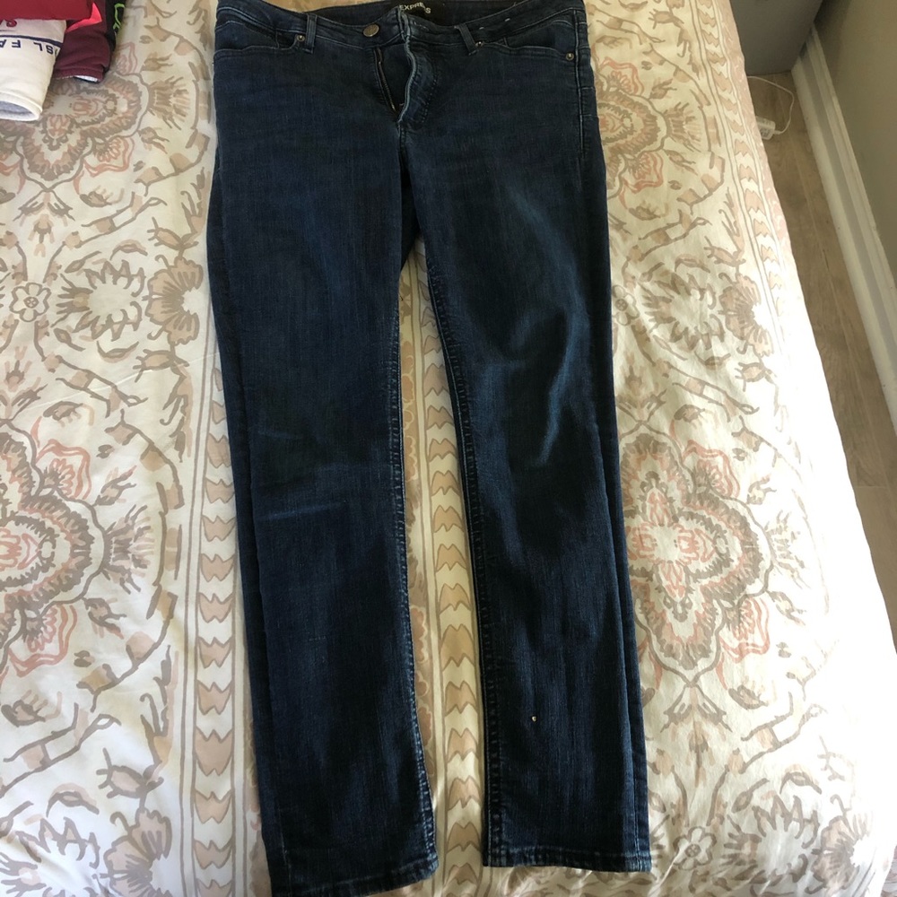 Dark Wash Skinny Express Jeans